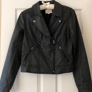 LOFT Cotton “waxed” motorcycle jacket.